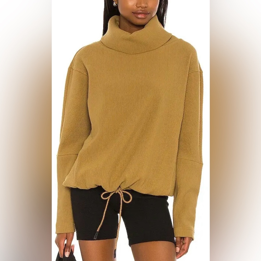 Varley Mustard Ribbed Sweatshirt - Picture 2 of 10